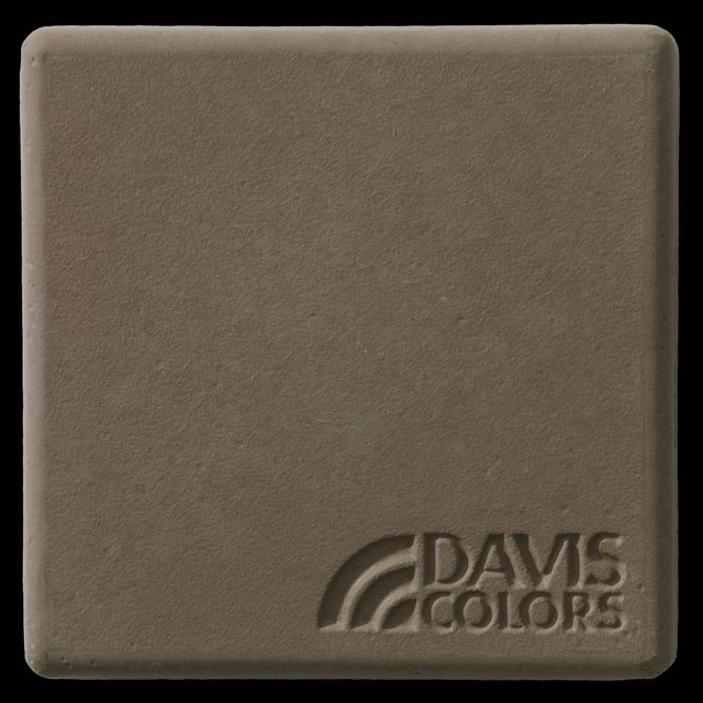 Cocoa - 3 inch x 3 inch sample tile colored with Davis Colors Cocoa  concrete pigment